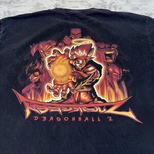Dragonball Z Shirt Mens Medium Black Super Saiyan Anime Graphic Tee Manga
